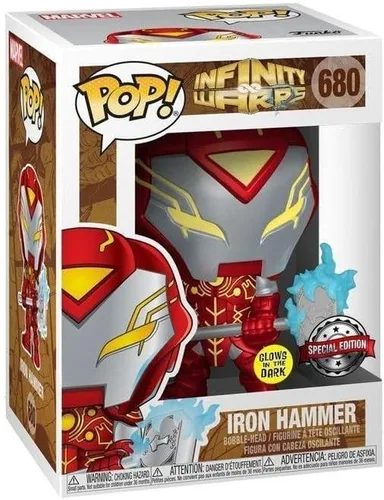 Vista 2 de Funko Pop Marvel: Infinity Warps - Martillo de hierro GITD 680