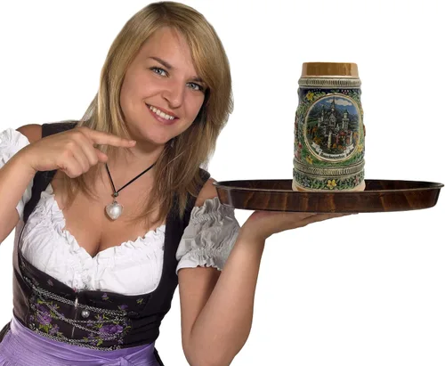 Vista 6 de OktoberfestHaus Bier Krug - Tazas de cerveza para hombre, jarra de cerámica con el castillo de Ludwig de Alemania, regalo para amantes