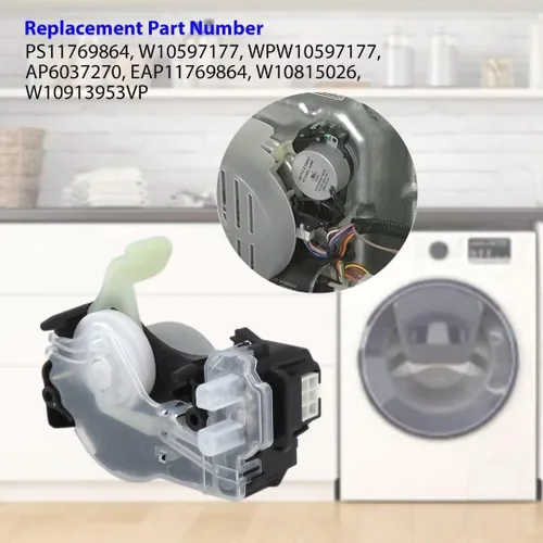 Vista 7 de W10913953 Actuador de cambio de arandela, reemplazo del actuador W10815026 para Whirlpool WTW4855HW0 WTW4855HW1 WTW4855HW2 WTW4900BW1 WTW4915EW0
