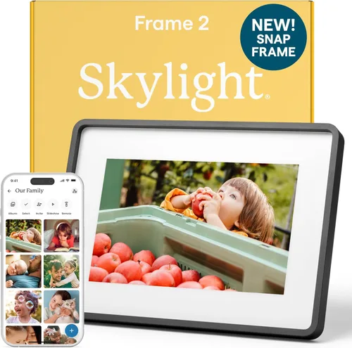 Vista 20 de Skylight Marco – Marco de fotos digital WiFi de soporte al cliente, pantalla táctil marco de fotos digital con fácil instalación, regalos de fotos