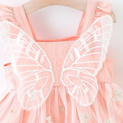 Vista 28 de Vestido tutú de verano para niñas pequeñas, sin espalda, vestido de princesa para fiesta de cumpleaños, vestido de verano con lazo floral