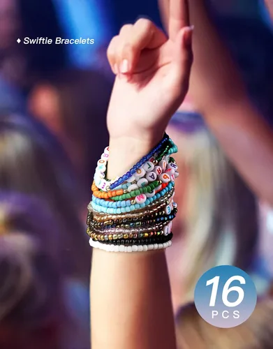 Vista 2 de Febflo TS Inspired - Juego de pulseras Taylo Tour Eras Concert, 16 pulseras de la amistad