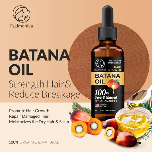 Vista 3 de Suero de crecimiento del cabello con aceite de batana 100% puro: suero natural para cabello más grueso y fuerte, aceite eficaz para el crecimiento