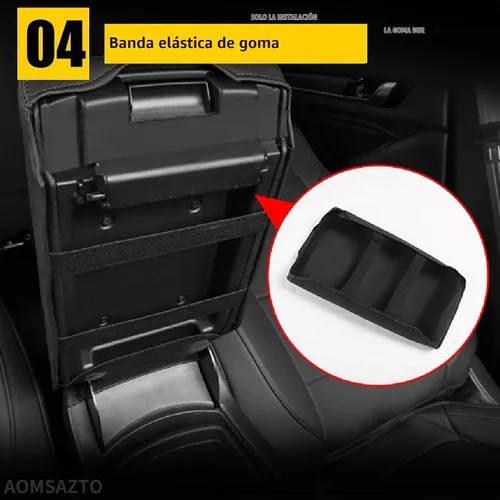 Vista 6 de AOMSAZTO Fundas de cuero negro para apoyabrazos de Grand Cherokee 2011-2021 para Jeep Cojín de consola para Grand Cherokee (no para 2022)
