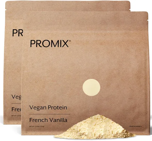 Vista 7 de ProMix Nutrition Proteína vegana en polvo a base de plantas, chocolate crudo, proteína de guisante y vitamina B-12 - Batidos de fitness y nutrición