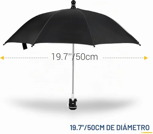 Vista 7 de Upgrade Camera Hot Shoe Umbrella Sunshade with 3 Level Height Adjustable 19.7 in (altura ajustable)