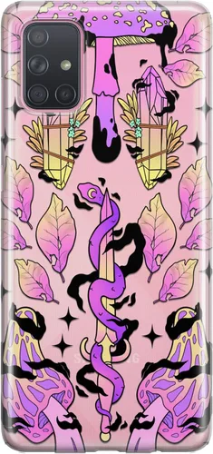 Vista 13 de Funda para teléfono compatible con Samsung Galaxy A73 A72 5G A71 A54 A52 A42 A34 A32 A14 A11 parachoques Celestial Magic TPU Crescent Moon Protector