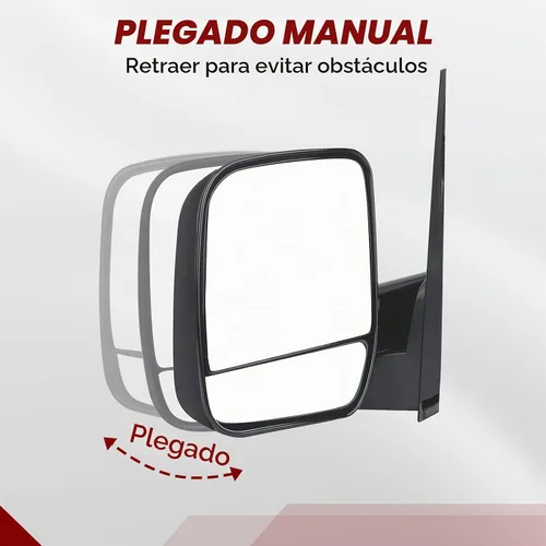 Vista 3 de PZ Espejo lateral manual de doble vidrio para puerta del lado del conductor delantero Compatible con 2002-2008 FORD E150 E250 E350 E450 E550 Club