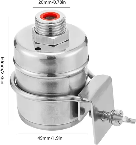 Vista 6 de Yaoqijie Válvula de flotador de acero inoxidable 304 totalmente automática de 1/2 pulgada, mini válvula de flotador de control de nivel de agua