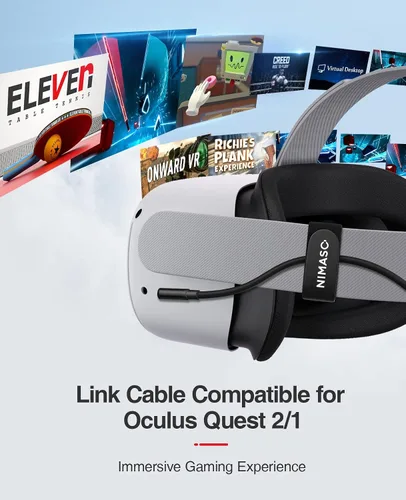 Vista 6 de NIMASO Cable de enlace USB 30 de 16 pies compatible con MetaOculus Quest 2 Quest1 transferencia de datos de PC de alta velocidad USB C a USB C
