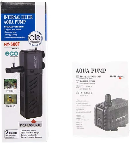 Vista 8 de MQ Bomba de agua sumergible de 130 GPH (500 L/H, 6 W) con filtros y boquillas de agua, ultra silenciosa para acuario, pecera, estanque, fuente