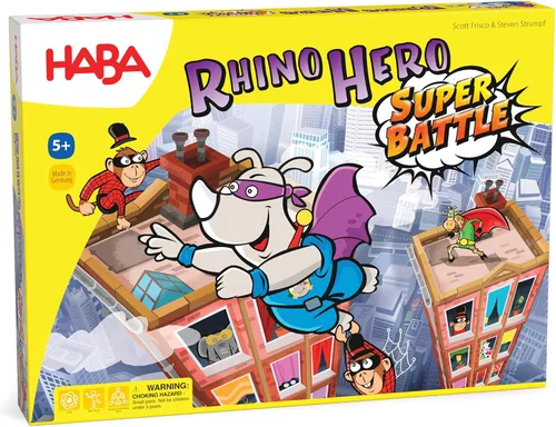 Vista 11 de Haba Rhino Hero, un heroico juego de cartas para niños de 5 años en adelante, triple ganador de premios