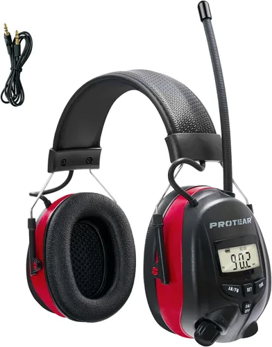 Vista 12 de Digital AM FM Radio Headphones, Hearing Protection Earmuff for Adult, 30dB SNR for Mowing, Construction, Chainsaw