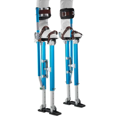 Vista 15 de VEVOR Zancos para paneles de yeso, zancos de pintor de aluminio ajustables de 16.1 a 24.1 pulgadas, capacidad de carga de 228 libras, patas de goma
