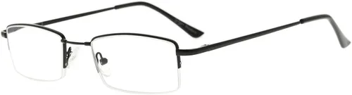 Vista 7 de Eyekepper Anteojos de lectura con bisagras de resorte con puente de titanio de memoria flexible para hombres y mujeres (negro, +0.50)