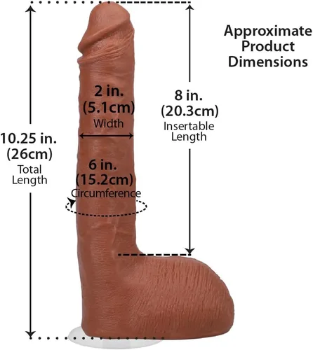 Vista 2 de Doc Johnson Signature Cocks - Ricky Johnson - Polla ULTRASKYN de 10 pulgadas con ventosa extraíble Vac-U-Lock