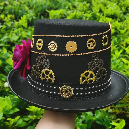 Vista 3 de Sombreros unisex Steampunk para hombre y mujer (22.8in) multicolor