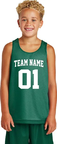 Vista 16 de Custom Basketball Jersey Youth Sizes Add Your Team, Name, & Number Unisex