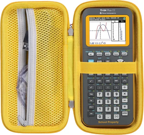 Vista 13 de Khanka Funda Stroage para Texas Instruments TI-84 Evo/TI - 84 Python/TI-83 Plus/TI-84 Plus/TI-84 Plus CE Calculadora gráfica a color, solo funda