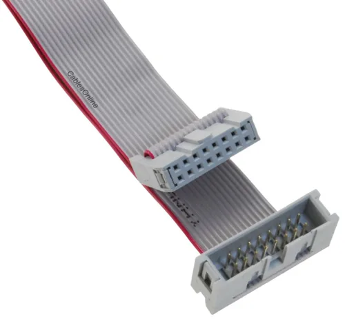 Vista 4 de CablesOnline, cable de extensión de cinta plana IDC de 16 hilos de 16 pines (2x8) de 0.100 in de paso de 4 pulgadas, FR-1604M