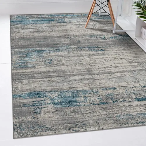 Vista 9 de LUXE WEAVERS Florance Collection 86010 - Alfombra moderna azul de 8 x 10