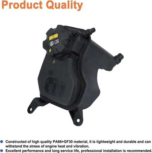 Vista 5 de Depósito del tanque del refrigerante del motor (con tapa y sensor). Reemplaza la pieza # 17137567462, 603-334, 17137607482, 17137640514. Compatible