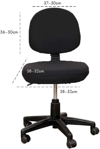 Vista 3 de TOPINCN Fundas para silla de computadora de oficina, asiento elástico dividido, protector universal para silla giratoria dividida, 2 piezas, funda