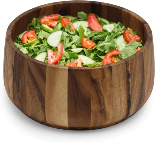Vista 10 de Ironwood Gourmet Ensaladera de madera extra grande, madera de acacia, 12 x 12 x 7.25