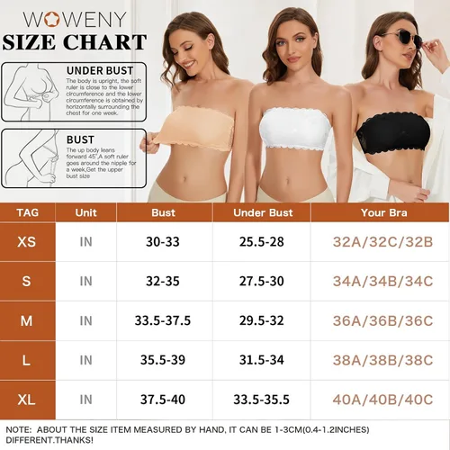 Vista 6 de Bralette de encaje Flora Bandeau para mujer, sin costuras, parte superior de tubo en capas