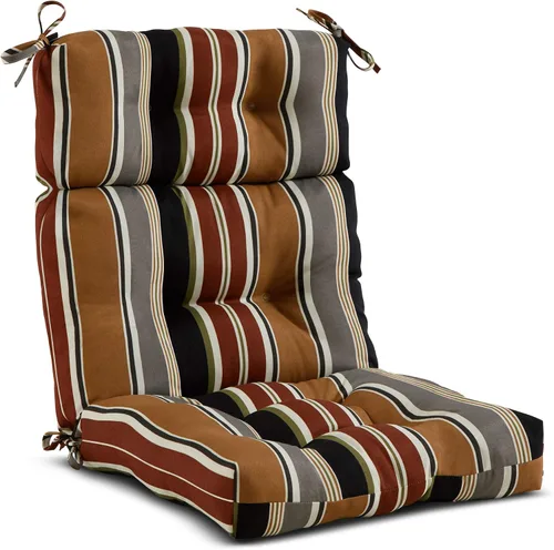 Vista 29 de Greendale Home Fashions Adobe Stripe - Cojín para silla de respaldo alto para exteriores (44 x 22 pulgadas)