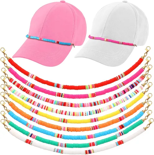 Vista 17 de Geyoga 9 unidades de cadenas para sombrero de camionero, dijes de sombrero de camionero para mujeres y hombres, decoración de billetes, cadena