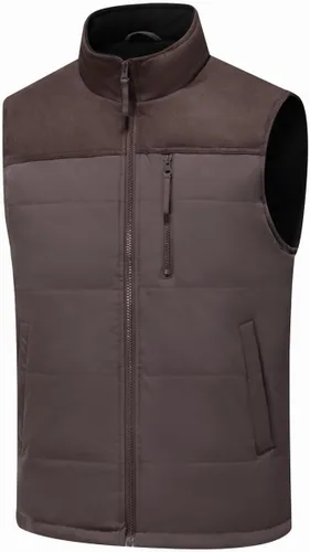 Vista 14 de Msmsse Chalecos de Abrigo para Hombre Chalecos de Invierno Acolchados con Relleno Chaleco Gilet Cuello Levantado Chaleco Puffer Cálido 01 Verde
