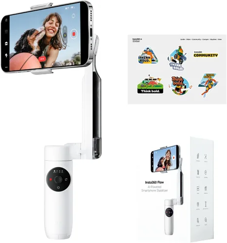 Vista 8 de Insta360 Flow Estabilizador Gimbal para Smartphone, Creator Kit - Gimbal con IA, Estabilizador de Teléfono con Seguimiento Automático