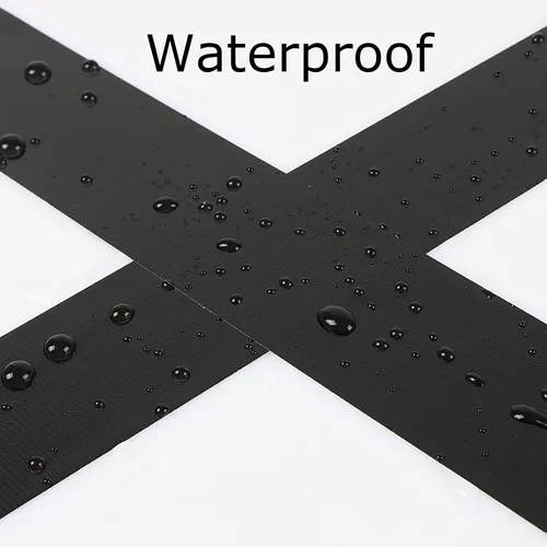 Vista 7 de Paquete de 12 cintas adhesivas negras resistentes al agua, sin residuos, longitud total, 240 yardas x 1.88 pulgadas x 9 mil, cinta adhesiva negra