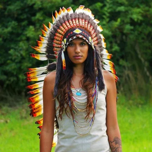 Vista 32 de Novum Crafts Tocado de plumas Inspirado en indios nativos americanos Elige