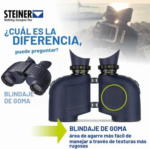 Vista 9 de Prismáticos Steiner Optics Marine Commander 7 x 50 con brújula, prismáticos profesionales impermeables, calidad alemana, imágenes cristalinas