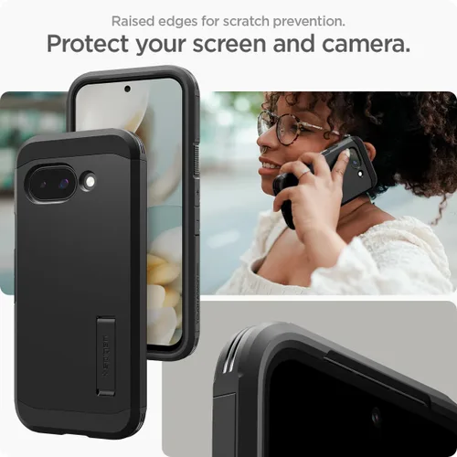 Vista 4 de Spigen Funda para Pixel 9a, Tough Armor (Ai) MagFit (2025) [Compatible con accesorios MagSafe] - Negro
