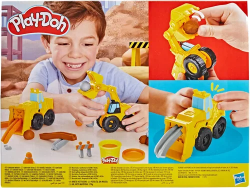 Vista 12 de Play-Doh Juego de camiones de construcción de excavadora y cargador