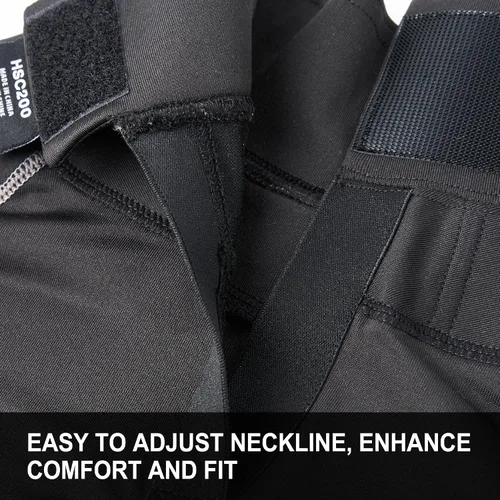 Vista 5 de Camiseta de compresión de hockey EALER con protector de cuello, camiseta de manga larga con protección de cuello