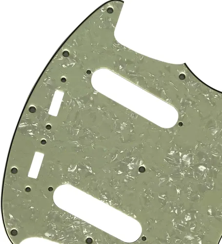 Vista 3 de Custom For US Mustang Classic Series Guitarra Golpeador Scratch Plate (4 capas Vintage Green Pearl)