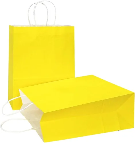 Vista 18 de AZOWA Bolsas de regalo de color azul claro, mini bolsas de papel kraft con asas para recuerdos de fiesta (4 x 2.4 x 6 pulgadas, azul, 12 unidades)