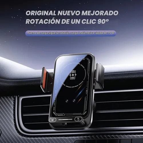 Vista 6 de soporte inalámbrico del tenedor del teléfono del cargador del coche 15W