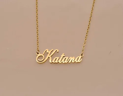 Vista 2 de HUAN XUN Collar personalizado con cualquier nombre para mujer