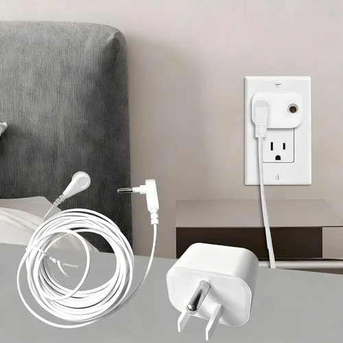 Vista 7 de Amradield Grounding - Sábana bajera 10% fibra plateada, 90% algodón, 80 x 78 x 15 pulgadas, protección Faraday, sábanas bajeras de tela de algodón
