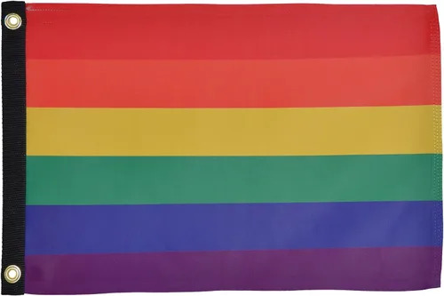 Vista 8 de In the Breeze 3700 - Bandera de arco iris con ojales, 2 x 3 pies