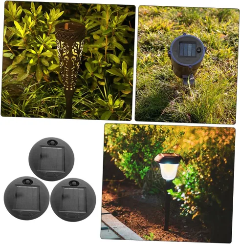 Vista 4 de 3 piezas de repuesto de luz solar tapas de luz solar piezas de repuesto para iluminación al aire libre fácil instalar ajuste plástico