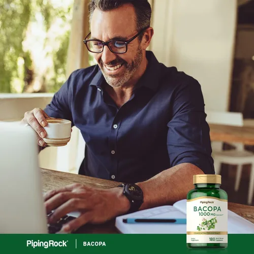 Vista 6 de Piping Rock Suplemento Bacopa Monnieri 180 cápsulas Extracto de hierbas Sin OMG y sin gluten