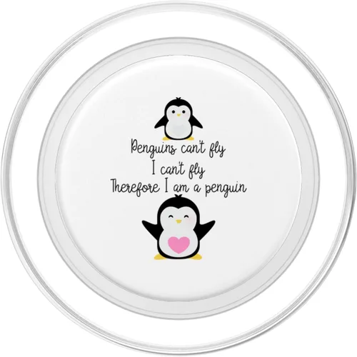 Vista 2 de Penguin Can't Fly I Can't Fly Therefore I Am A Penguin Lover PopSockets MagSafe PopGrip para iPhone