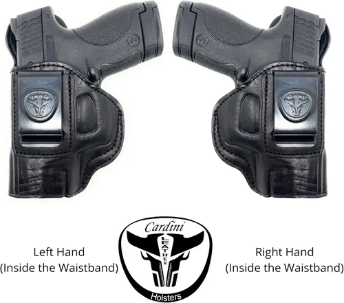 Vista 8 de Funda de Cuero Premium IWB Cardini - Glock 26, 27 y Sig P365XL, Taurus G3C y Walther P99