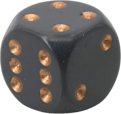 Vista 3 de Chessex Manufacturing - Juego de dados poliédricos de plástico opaco gris oscuro y cobre, 0.630 in, incluye 12 dados - D6 (CHX25620)